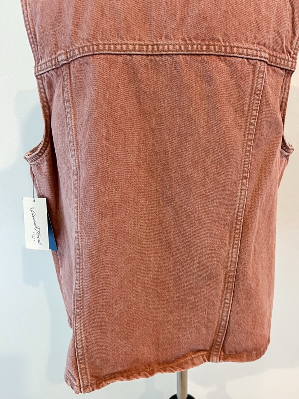 NWT Universal Thread Dusty Rose Clay Denim Vest Women’s Sz XL - Picture 8 of 14